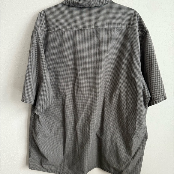 Men’s Brown Dickies Microplaid Short Sleeve Gorpcore, Workmen’s Button Up Shirt - Picture 6 of 6